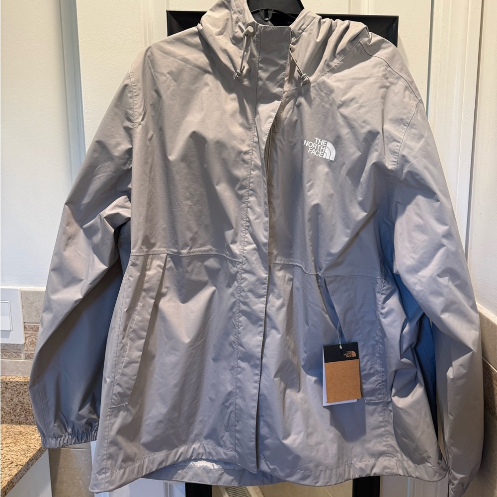 The North Face Women's Light Gray Antora Jacket 3X NEW